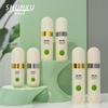 Botella de Spray de Cápsula con Tapa Redonda en Stock 60ml Botella Redonda Beige con Bomba de Loción 40ml 80ml Botella Dispensadora de Loción