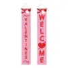 Parejas Transfronterizas Nuevas para el Día de San Valentín, Decoraciones de Fiesta con Temática de Amor, Banderas, Lemas de Bendición, Banderas Festivas para Escena Romántica