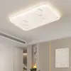 Nueva lámpara de techo rectangular minimalista de estilo italiano de Zhongshan para la sala de estar, lámpara de iluminación de dormitorio de alta gama con imitación de mármol de espectro completo