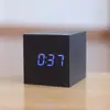 Fábrica Fuente Venta al por Mayor Reloj de Madera LED Digital Luminoso Controlado por Voz Despertador Adorno de Escritorio Regalo Despertador para Estudiantes