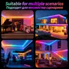 Tira de Luz Flexible de Colores, Luz de Neón con App Inteligente, Tira de Luz Fluida Controlada por IC con Sincronización Musical