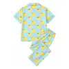 Comercio Exterior Europeo y Americano temu202... Pijama de Mujer para Primavera, Verano, Otoño, Manga Corta, Pantalón Largo, Ropa de Casa, Venta Directa al por Mayor de Fábrica