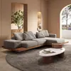 Sofá de madeira maciça estilo japonês com estética de madeira natural, design Wabi-Sabi, luxo leve, adequado para hotéis boutique, vilas e espaços de design; um sofá seccional minimalista