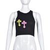 Amazon Ropa Transfronteriza Europea y Americana al por Mayor 2025 Primavera Nuevo Sexy Hottie Sin Cintura Flor Punto de Cruz Chaleco