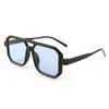 Gafas de Sol Retro de Doble Puente y Marco Grande para Hombre, Gafas Sencillas Transfronterizas Europeas y Americanas de Moda para Mujer, Gafas de Sol Anti-UV al por Mayor