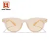 Gafas de sol de PC con montura redonda, estilo nuevo de celebridad de internet europeo y americano, unisex, gafas de sol retro de alta gama, venta al por mayor de fabricante