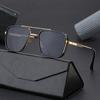 Nuevas gafas de sol europeas y americanas, anti-UV, modernas y vanguardistas, fabricante de gafas de sol Iron Man con montura cuadrada 2024