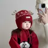 Chapéus Infantis, Chapéus de Lã de Inverno, Estilo Coreano, Estilosos, Espessados, Chapéus de Proteção para Ouvido Tricotados Quentes para Meninos e Meninas, Chapéus de Puxar, À Prova de Vento