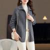 Chamarra Sudadera Casual Gris con Cuello Alto y Cremallera, Espesa para Principios de Otoño con Cuello Revuelto, Chaqueta de Béisbol Nueva para Mujer Primavera y Otoño 2026