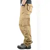 Calça Cargo Multibolsos Masculina de Algodão Respirável Casual para Uso Externo Resistente ao Desgaste Tática Tamanho Grande Calças de Comércio Exterior