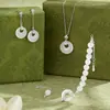 Collar Original con Hebilla de Seguridad de Cerradura Ruyi para Mujer, Colgante de Calcedonia Blanca y Jade Hetian Estilo Chino Retro, Cadena para Suéter Estilo Chino Nuevo