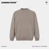 Suéter de Punto Cálido con Forro de Polar Estilo Maduro Cuello Redondo Hombros Descubiertos Color Puro para Hombre Zoewatson Invierno 2026