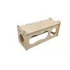 Nueva casa de escondite popular para hámsteres, sin astillas, hecha de madera natural, resistente a las mordeduras, con un diseño de túnel de cara sonriente
