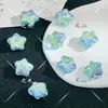 20mm crema dulce viento cinco puntas estrella tridimensional pintura al óleo degradado estrellas DIY pulsera collar de cuentas hecho a mano material