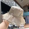 Corea del Sur Ins Sombrero de Pescador de Satén Incrustado de Diamantes para Niños Malla Esquina Grande Plegable Protección Solar de Verano y Sombrilla Sombrero de Cuenca de Viaje