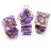 Dados de Resina Jogo de Mesa DND Dungeons & Dragons COC Roleplaying TRPG Cthulhu Poliédricos D4-D20 Conjunto de 7 Peças