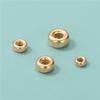 Cuentas de rueda chapadas en oro de plata esterlina S925, espaciador de cuentas, junta de cuentas, accesorios para pulseras de cuerda de cuentas, collares, bolsa de material