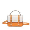 Bolso Pequeño con Costuras en Contraste Estilo Coreano para Mujer 2024 Nuevo Verano Bolso Bandolera de Hombro con Texto Cartero Bolso Cuadrado Pequeño