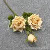 Simulación 3 cabezas Corolla Ángulo Mei Rosa Camino de Boda Arreglo Floral Principal Decoración Mesa de Comedor Hogar Rosa al por Mayor