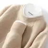 Nuevo Suéter 100% Lana Otoño e Invierno para Hombre, Suéter Grueso de Punto con Cuello Redondo, Corte Holgado, Talla Grande, Capa Base Gruesa para Ropa Exterior