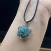 Colar de pingente de jadeíta azul natural estilo água para mulheres, novo estilo chinês, luxo leve, elegante, moderno, pingente de corrente para clavícula estilo tradicional