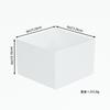 Caja de almacenamiento cuadrada blanca de acrílico directa de fábrica, caja de exhibición manual de juguetes, caja de cinco lados para pastel de postre