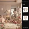 Fiesta de Primer Cumpleaños de Niña Escena de Sala de Estar Atmósfera Decoración Conjunto Completo de Decoraciones de Globos Ceremoniales