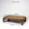 Base de Bonsái de Piedra Falsa Talla Madera de Ala de Pollo Base Rectangular Estatua de Buda Ceremonia del Té Adornos para Acuario Base Sólida de Madera y Piedra
