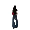 Jeans de pierna recta para mujer, nuevo estilo otoño-verano 2026, de cintura alta, retro, corte ajustado, pantalones de pierna ancha estrecha para mujeres petite
