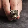 Haiteng joyería dominante Tigre acero de titanio fundición anillo para hombre acero inoxidable moderno punk anillo fabricantes venta al por mayor
