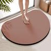 Alfombrilla de baño de diatomeas de color sólido, antideslizante, absorbente, para puerta de inodoro, con envío transfronterizo a Amazon.