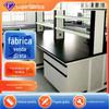 Steel Wood mesa de experimento Bancada de trabalho laboratório console central toda a mesa de experimento de aço bancada de teste de placa química sólida