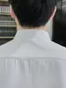 Camisa Lisa de Manga Larga para Hombre Directo de Fábrica Negocios Primavera Otoño Camisa Profesional Cuello de Solapa Corte Ajustado Camisa Blanca Hombre 5619