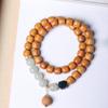 Pulsera DIY de Sándalo Indonesio con Cierre de Giro para Hombre y Mujer, Pulsera de Joyería de Nuevo Estilo Chino, Cuentas de Buda Retro