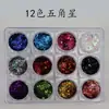 Lantejoulas Misturadas para Nail Art de 12 Cores Estrela Fantasia Laser Borboleta Mickey Lantejoulas Decorativas DIY para Nail Art Venda Quente Transfronteiriça