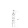Enrejado de hierro rústico vintage estilo americano con valla pequeña, soporte para flores de jardín exterior, estante para flores de tubo trepador para plantas