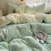 Capa de Edredom de Fio Dupla Camada Classe A Peça Única Capa de Edredom Duplo Doméstica Compra Única Dormitório Estudantil Nantong Roupa de Cama de Solteiro
