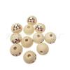 Venta al por mayor de bajo precio transfronterizo caliente 20MM cuentas de madera con cara sonriente impresa cuentas sueltas hechas a mano DIY cabeza de muñeca de cuentas joyería juguetes