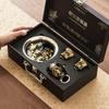 Juego de Té Kung Fu Plateado Chapado en Oro de 999, Juego de Té Especial para Preparar Té, Ramas Doradas y Orquídeas de Jade Tetera Xishi Caja de Regalo Juego, Nuevo Modelo 2026