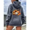 Sudadera con Estampado de Calabaza de Otoño, Girasol y Café para Mujer, Transfronteriza, Temu, Wish, Amazon, Exterior