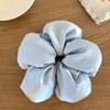 Estilo Coreano Esponja Flor Bagel Simple Plisado Borde de Oreja Retro Francés Dulce Lujo Ligero Elegante Anillo para el Cabello de Intestino Grueso
