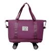 Bolsa para ruedas de doble capa bolsa de viaje bolsa de envío separación húmedo y seco desmontable expandible polea siete colores gran capacidad