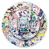 50 Pegatinas de Archivo Azul Versión Q Periférico de Juego Dibujos Animados Impermeables Decorativas para Cuaderno Teléfono Móvil Taza Térmica