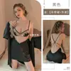 Lencería sexy Kamei, camisola vestido de encaje con cortes cruzados, bata de dormir para casa estilo francés de seda sintética para mujer 2035