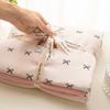 Juego de Cama de Algodón Arrugado Suave y Delicado para la Piel al por Mayor para Hogar y Dormitorio Sábanas y Fundas de Edredón Juego de Cama de Cuatro Piezas