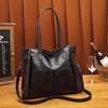 Bolsa de Ombro Único Transversal de Couro Macio Grande Capacidade Moda Primavera/Verão 2026 para Mulheres, Bolsa de Mão para Mãe, Bolsa Tote Essencial para o Dia a Dia