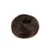 Peluca de cabeza con bolas de pelo real, anillo para mujer, red esponjosa natural, fibra química roja, anillo para cabello liso, cabeza de flor, peluca de pelo perezoso, bolsa