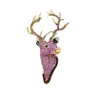 Moda Europea y Americana Broche Grande de Cabeza de Ciervo para Mujer, Broche de Reno Exagerado de Diamantes Completos Exquisito de Gama Alta, Broche Accesorio para Abrigo