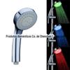 Chuveiro de LED luminoso com controle de temperatura, mudança de cor sensível à temperatura em três cores, cabeça de chuveiro de mão 8008-A16