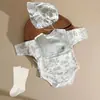 Roupas de Bebê, Macacões para Recém-Nascidos, Primavera e Outono, Macacão de Manga Longa 100% Algodão para Todas as Estações, Macacão Estilo Monge Borboleta, Confortável para Bebês